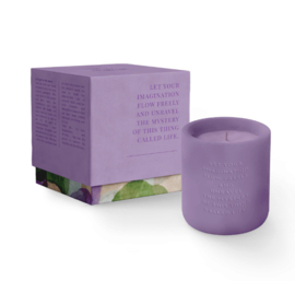 The Gift Label Cement Candle | purple