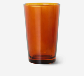 HKliving 70's Glassware tea glass | amber brown