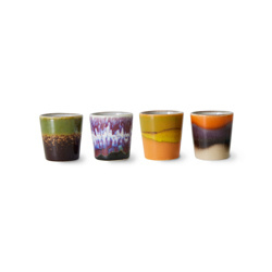 HKliving 70's Ceramics Egg cups "Island" set van 4