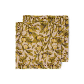 HKliving 70's Napkins set van 2 "olive"