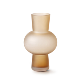 HKlving Glass flower vase / Glazen bloemenvaas S | matt peach