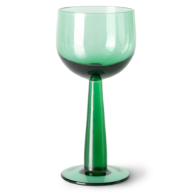 HKliving The Emeralds Wijnglas hoog | Varengroen