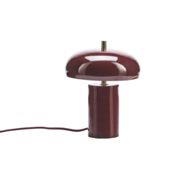 Madam Stoltz Enamel table lamp | maroon brass