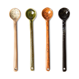HKliving 70's ceramics: spoons / koffielepels L (set of 4)