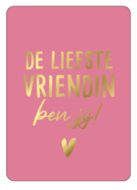 Kassaplan A6 Ansichtkaart "De liefste vriendin ben jij"