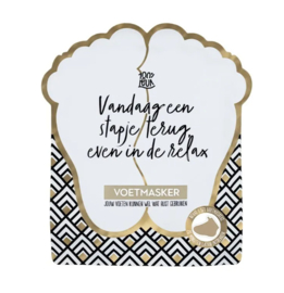 100% Leuk Voetenmasker "Vandaag een stapje terug. Even in de relax"