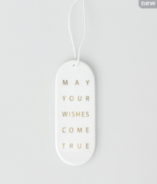 Räder Porseleinen hanger "ster -> May your wishes come true"