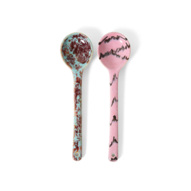 HKliving 70's Ceramics Servingspoons "Sprinkle" set of 2
