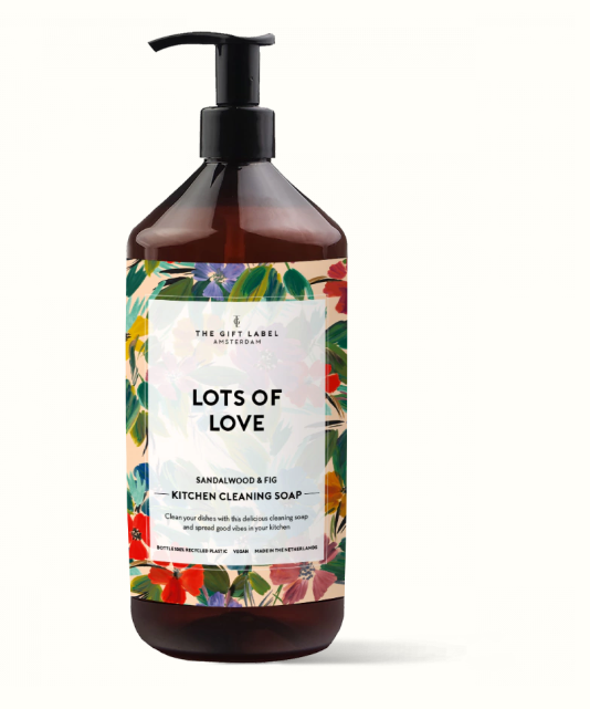 The Gift Label Kitchen Cleaning Soap "Lots of Love"