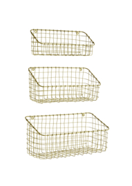 Madam Stoltz Iron wall basket L