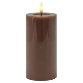 Sirius Nordic Design Sille LED candle Lacquer 7,5 x 15 cm | toffee
