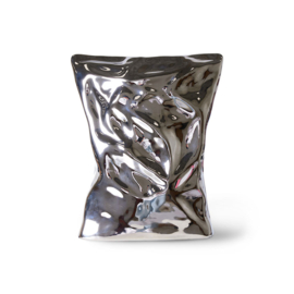 HKliving Bag of crisps Vase / Zakchips Vaas | verchroomd