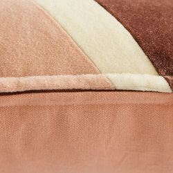HKliving Striped velvet cushion "Rose"
