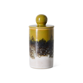 HKliving 70's Ceramics Storage jar Medium "Truffle"