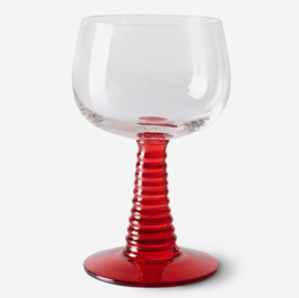 HKliving Swirl Wineglass High | Red