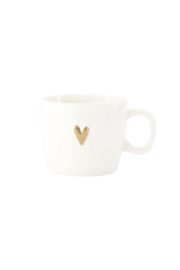 Zusss Cappuccino mug "Heart" | gold