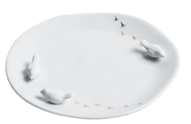 Räder Porcelain Tales plate Birds | porseleinen schaal met vogeltjes