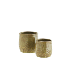 Madam Stoltz Flowerpot S | Mustard brown