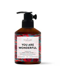 The Gift Label Hand & Body Lotion "You are Wonderful"