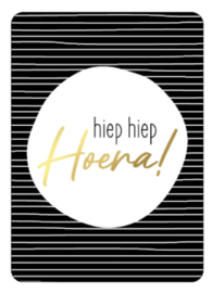 Kassaplan A6 Ansichtkaart "Hiep hiep hoera"
