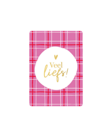 Kassaplan A7 Kaartje "Veel liefs"