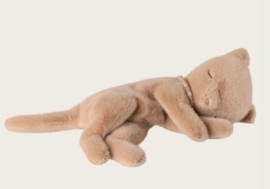 Maileg Sleeping kitten plush Small | Cream peach