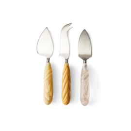 HKliving Cheese knives "Cream" set of 3