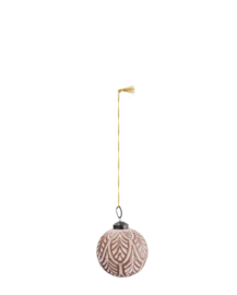 Madam Stoltz Hanging glass ornament | old rose copper