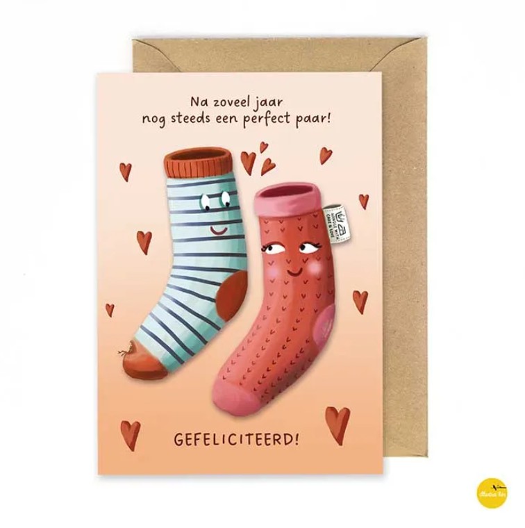 Wenskaart Na zoveel jaar nog steeds een perfect paar