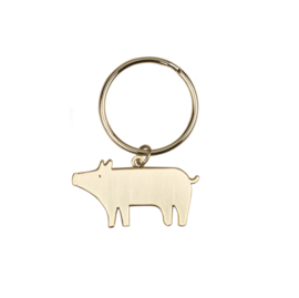 Räder Lucky keyring "Pig" | gold