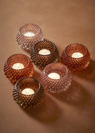 Madam Stoltz Coloured glass votive | pink