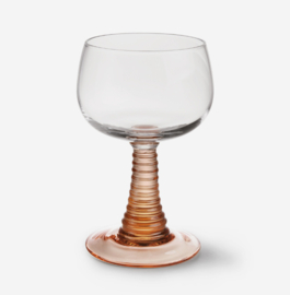 HKliving Swirl Wineglass High | Nude