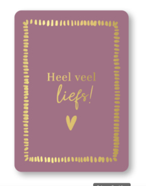Kassaplan A6 Ansichtkaart "Heel veel liefs" 