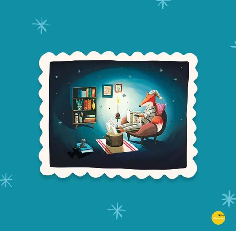 Wenskaart Boekje lezen vosje  WK0025