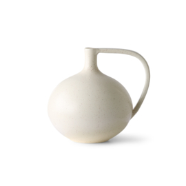HKliving Ceramic jar / Keramieken kan M | white speckled