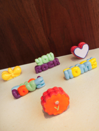 The Gift Label Photo holder "Orange Flower"
