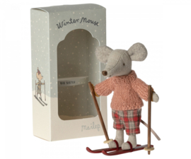 Maileg Winter mouse with ski set Big sister