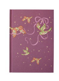 ATLITH - Notitieboekje Paars met Vogels