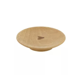 Zusss glastopper hout hartje - Naturel