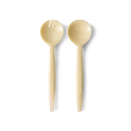 HKliving Salad Cutlery set of 2 | vanilla