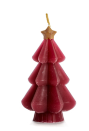 Rustik Lys Kerstboomkaars "star" 8,6 x 15 cm | raspberry