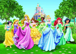 Disney prinsessen  360 x 254 incl lijm