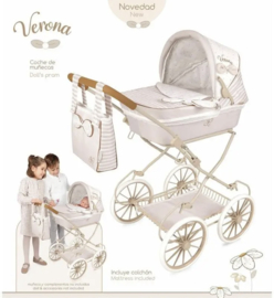 Spaanse poppenwagen xl  81 cm 2024 limited creme rosé