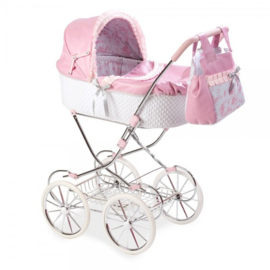 Spaanse luxe poppenwagen roze XL (4-9 jaar )