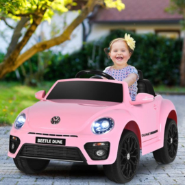 VW Beetle roze 12v met afstandsbediening