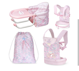 Poppen verzorging set , buiktas, tas en accessoires mermaid