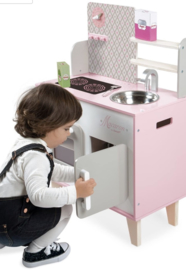 Houten speelgoed keuken roze macaron incl accessoires