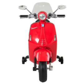 Vespa rood 6v met usb en verlichting( gratis windscherm )