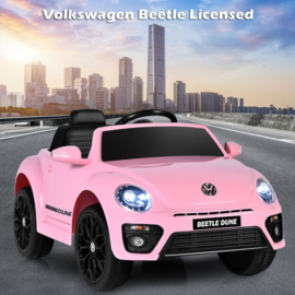 VW Beetle roze 12v met afstandsbediening