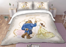 Belle beauty & beast  dekbed overtrek 240 x 200  dubbelzijdig